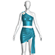 Girls Silk Crop Top And Mini Skirt-Outfit | Marvelous / Clo3d / obj / fbx - 3DOcean Item for Sale