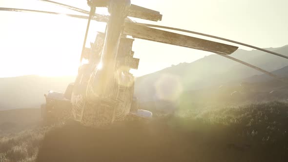 Old Rusted Military Helicopter alt