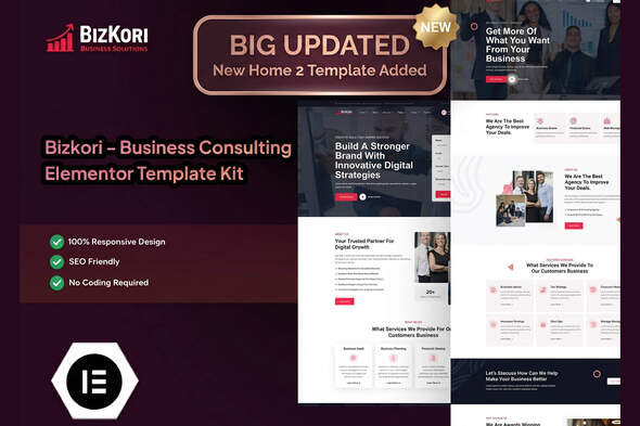 Bizkori - Business Consulting Elementor Pro Template Kit