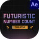 Futuristic Tech Number Counter - VideoHive Item for Sale