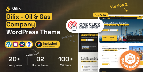 Oilix - Oil & Gas Company WordPress Theme
