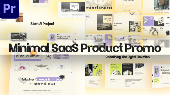 Minimal SaaS Product Promo MOGRT - Ai Website Promo