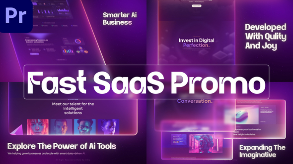 Fast SaaS Product Promo MOGRT - Ai Website Intro