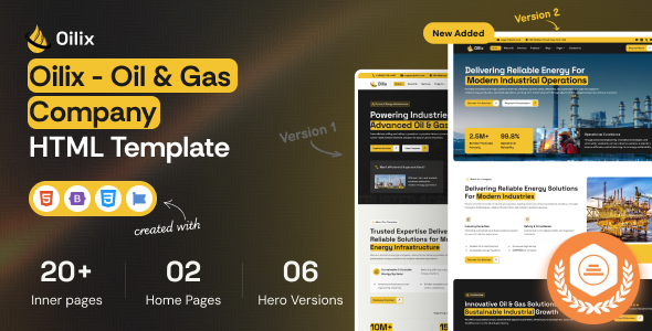 Oilix - Oil & Gas Company HTML Template