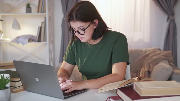 Work Deadline Tired Freelancer Woman Laptop Home