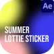 Creative Animated Lottie Sticker with Summer Theme - VideoHive Item for Sale