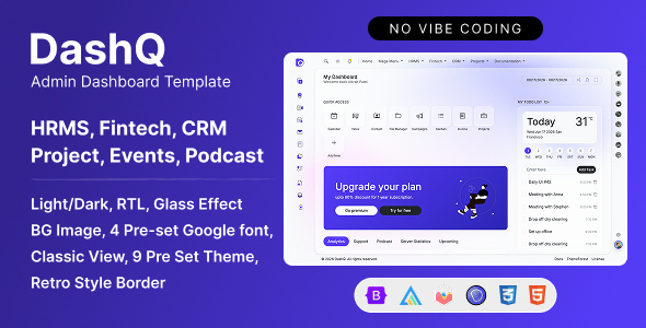 DashQ - Bootstrap HTML Admin Dashboard Template