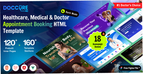 Doccure - Healthcare, Medical & Doctor Appointment Booking Template