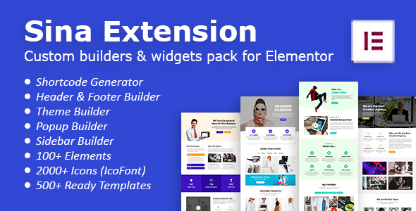 SEFE - Sina Extension for Elementor