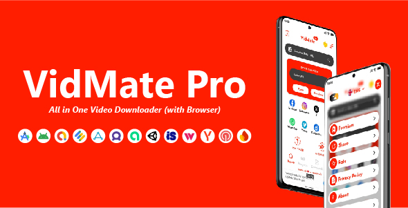VidMate Pro - All in One Video Downloader (with Browser) | ADMOB, FIREBASE, ONESIGNAL
