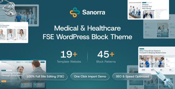 Sanorra – Medical & Healthcare FSE WordPress Block Theme