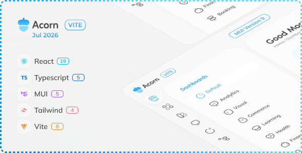 Acorn - Vite React Admin Dashboard (React 19)