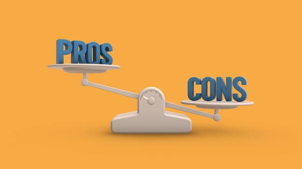 Pros vs Cons Balance Weighing Scale Looping Animation