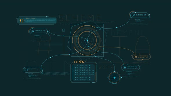 Abstract Animated Scheme In HUD Style 4K