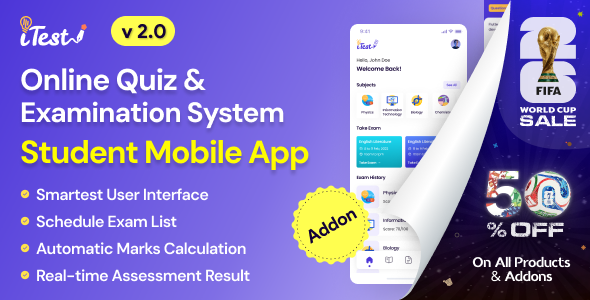 iTest - Online Quiz & Examination System Flutter Mobile App
