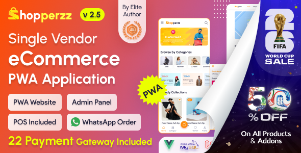 Shopperzz - PWA eCommerce CMS with POS & WhatsApp Ordering | Inventory Management