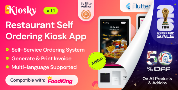 Kiosky – Restaurant Self Ordering Kiosk App for FoodKing