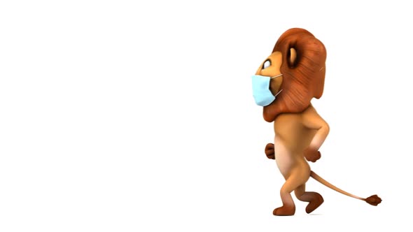 Fun Lion with a mask alt