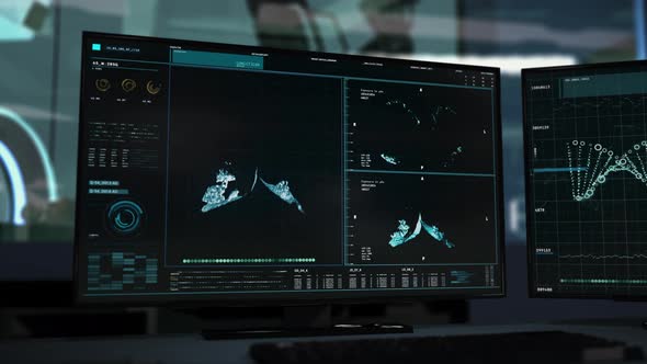 Futuristic X-ray Scanning Equipment During Oncological Lung Examination alt
