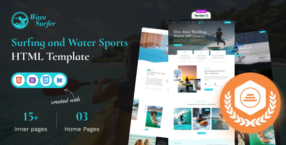 WaveSurfer - Surfing and Water Sports HTML Template