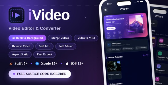 iVideo - Video Editor and Converter iOS App