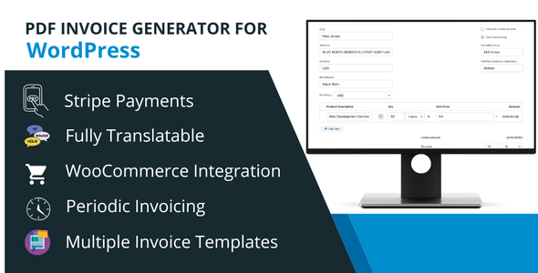Invoice Generator for WordPress with WooCommerce, Stripe & AI