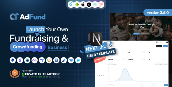 AdFund - Fund Raising Platform Website | Android-iOS App | Admin Panel