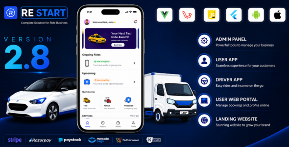 Restart  Taxi & Delivery- Perfect Taxi Solution with Parcel Delivery