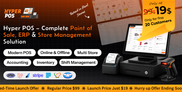 Hyper POS - Laravel Point of Sale, Inventory, ERP, Online & Offline POS, Invoicing, Accounting