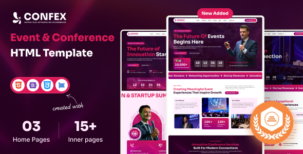 Confex – Event & Conference HTML Template