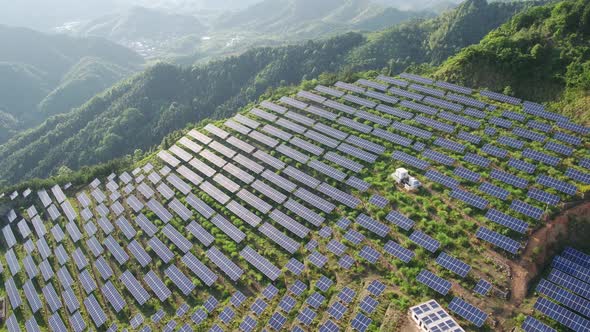 Solar power station in montain