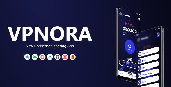 VPNORA - Secure VPN Connection Tethering App | ADMOB, ONESIGNAL, FIREBASE