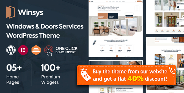 Winsys - Windows and Doors Services WordPress Theme