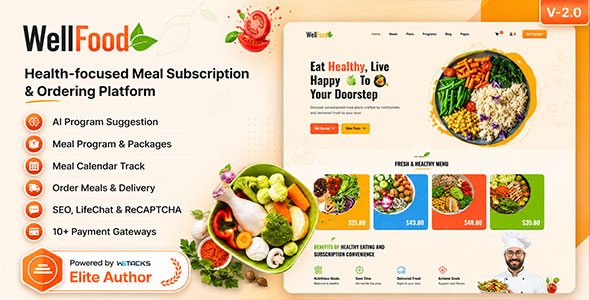 WellFood - Health-Focused Meal Subscription & Ordering Platform