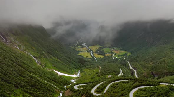 Aerial Footage Beautiful Nature Norway