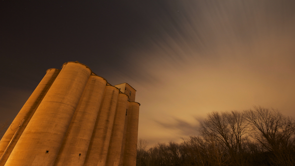 Old Silo Night Sky