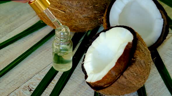 Coconut Oil in a Bottle for Spa Treatments