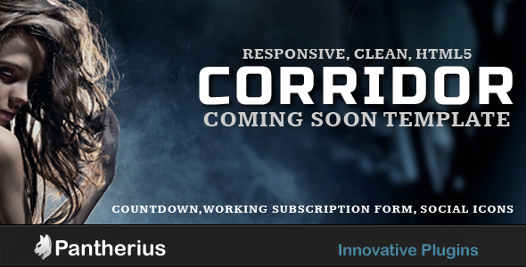 Corridor - Responsive, Clean, Coming Soon Template