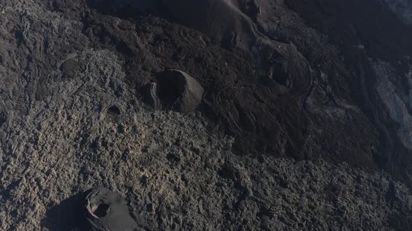 Aerial view of Piton de la Fournaise, Saint Benoit, Reunion.