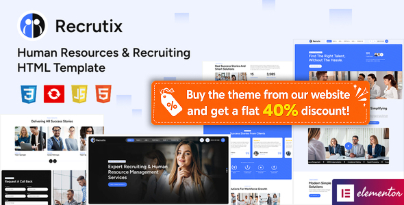 Recrutix – Human Resources & Recruiting HTML Template