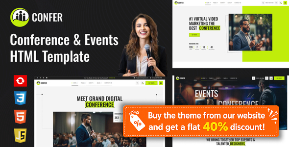 Confer - Conference & Events HTML Template