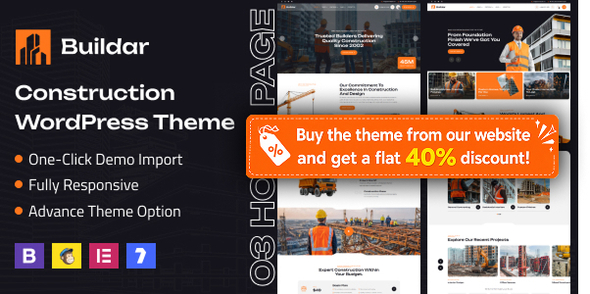 Buildar - Construction WordPress Theme