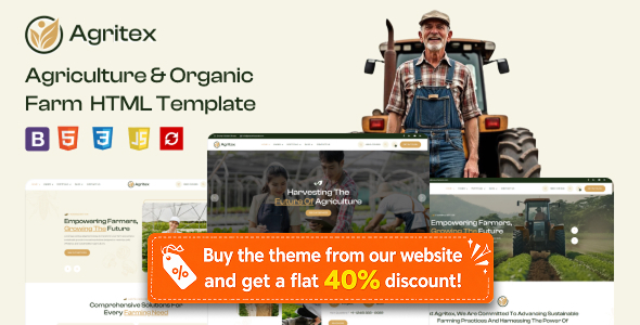 Agritex - Agriculture & Organic Farm HTML Template