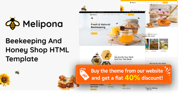 Melipona - Beekeeping and Honey Shop HTML Template
