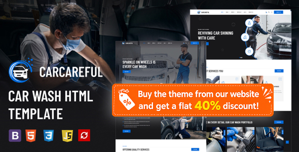Carcareful - Car Wash HTML Template
