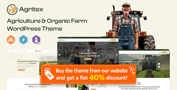 Agritex - Agriculture & Organic Farm WordPress Theme