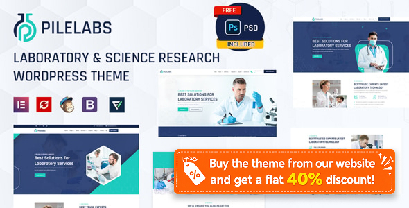Pilelabs - Laboratory & Science Research WordPress Theme