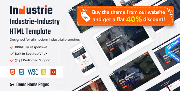 Industrie - Industry HTML5 Template