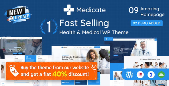 Medicate – Health & Medical WordPress Theme + RTL Ready