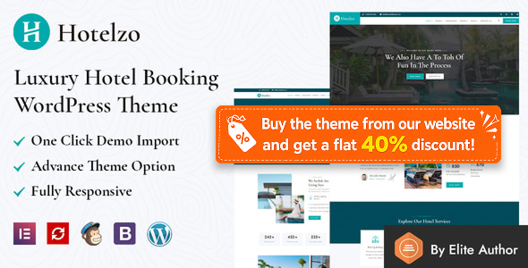 Hotelzo - Luxury Hotel WordPress Theme + RTL Ready